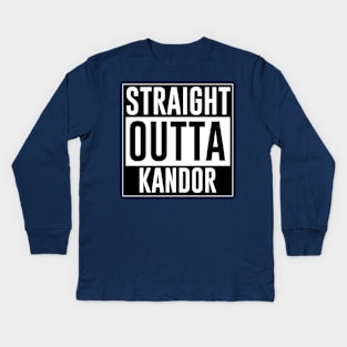 Straight outta Kandor Kids Long Sleeve T-Shirt